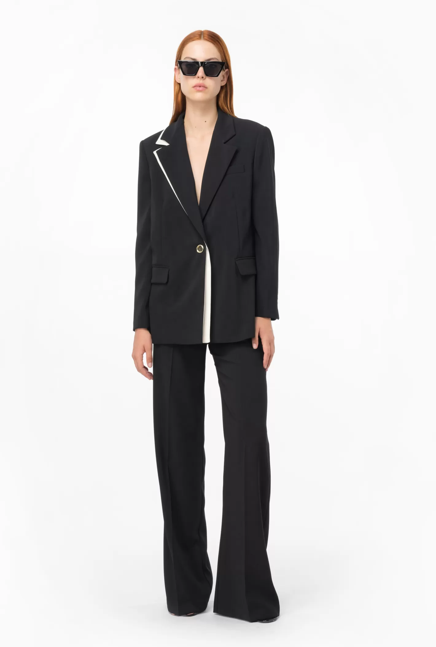 Pinko Blazer con dettaglio a contrasto NERO/ECRU Clearance