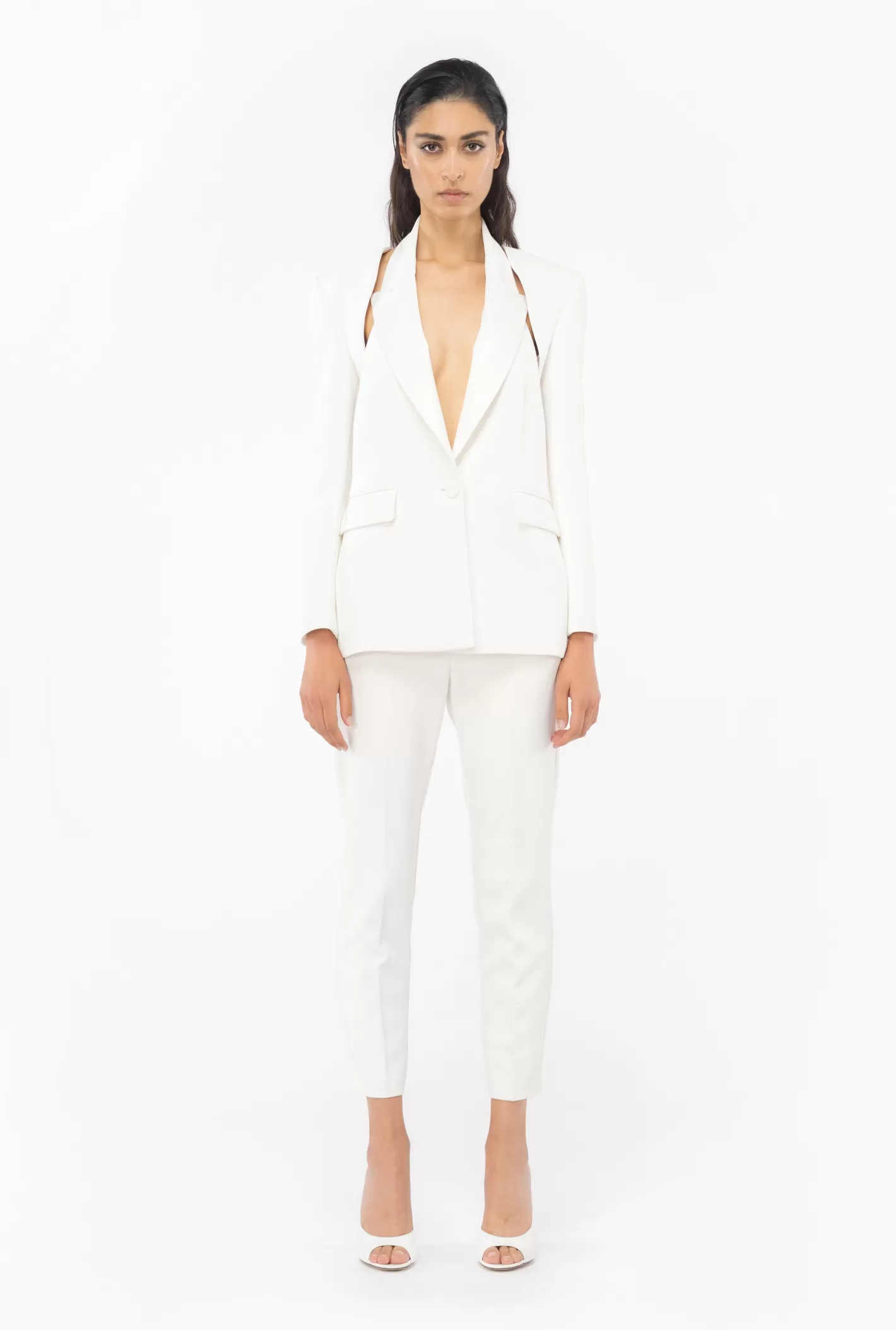 Pinko Blazer monopetto dettaglio schiena BIANCO-BIANCANEVE Hot