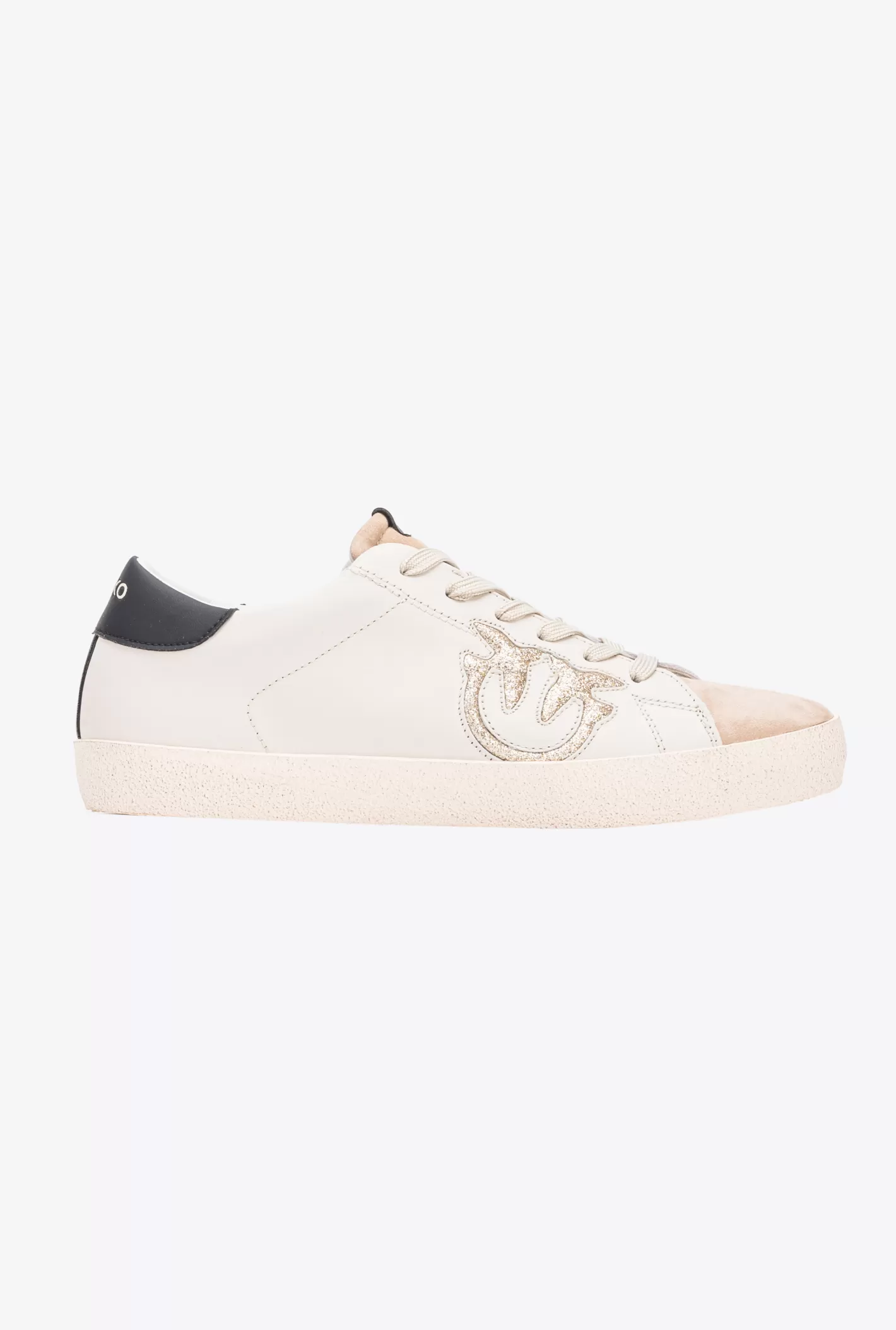Pinko Flat sneakers vintage logo BEIGE/NERO/ORO New