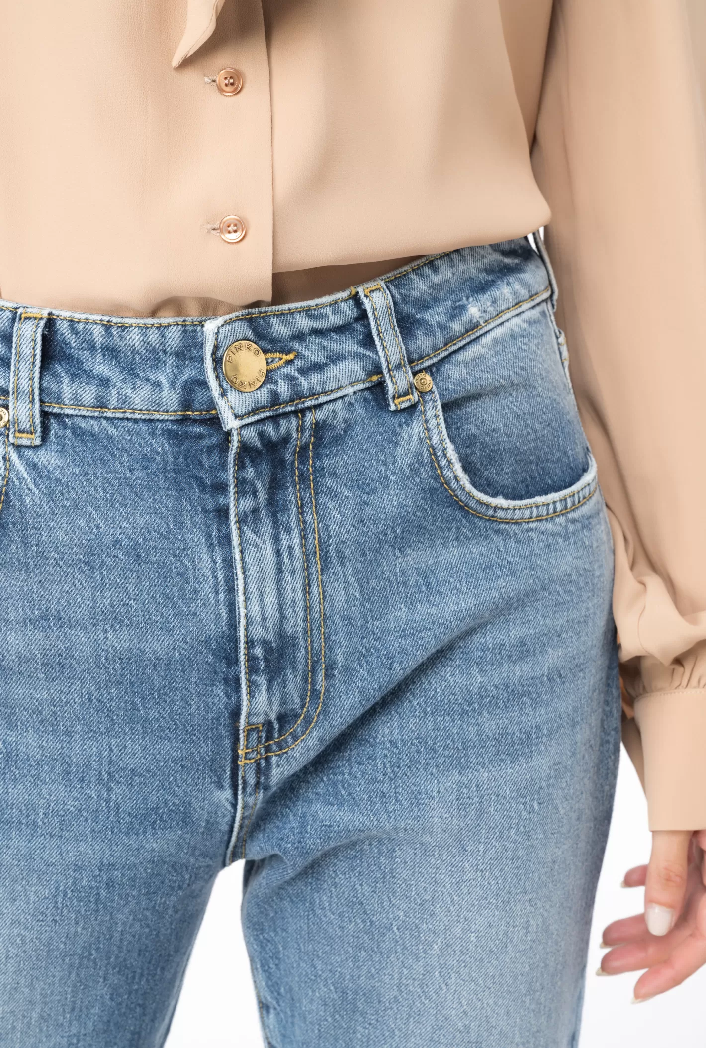 Pinko Jeans slim denim vintage LAVAGGIO VINTAGE MEDIO/CHIARO Fashion