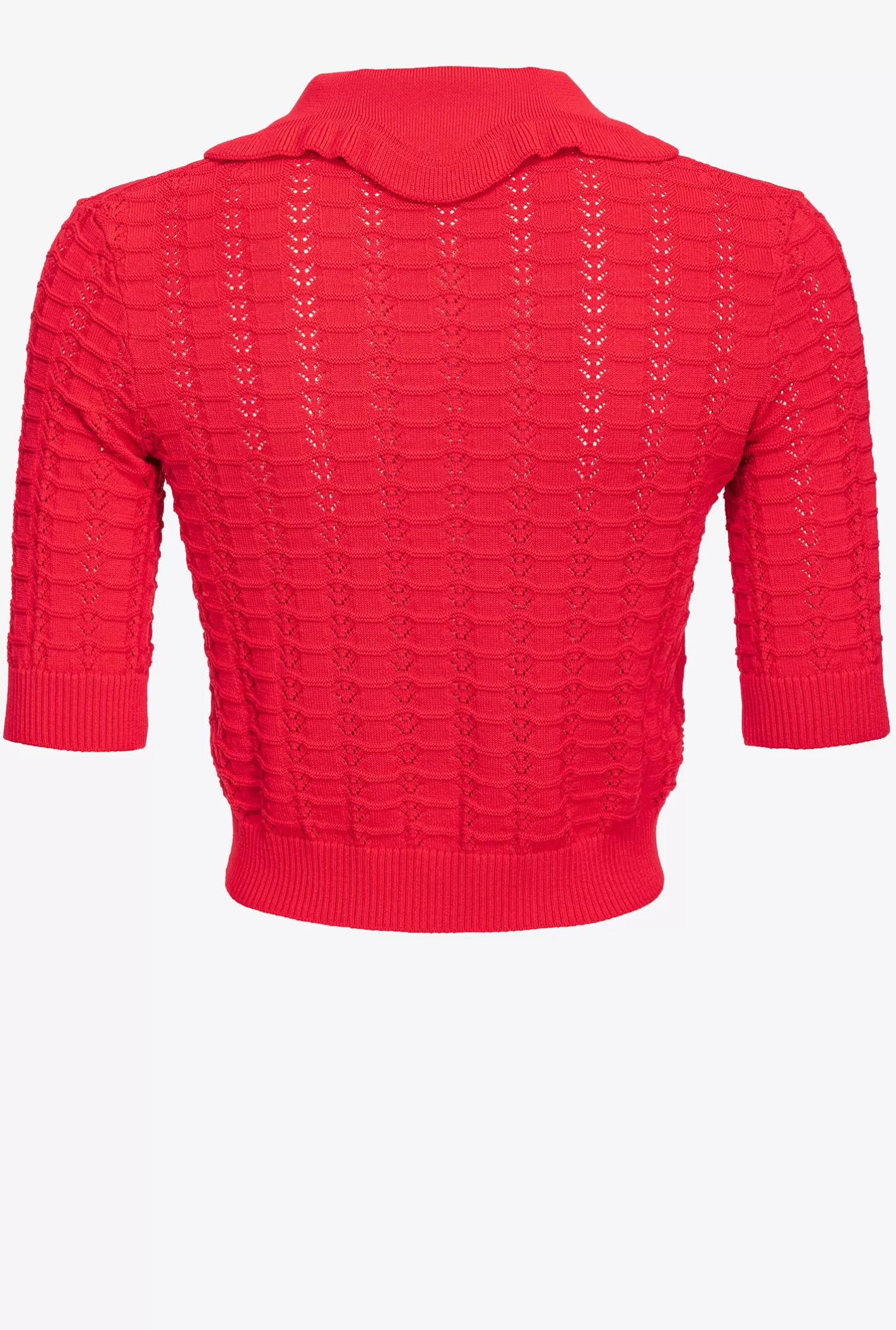 Pinko Maglia corta punto ventaglio ROSSO FORMULA1 Fashion
