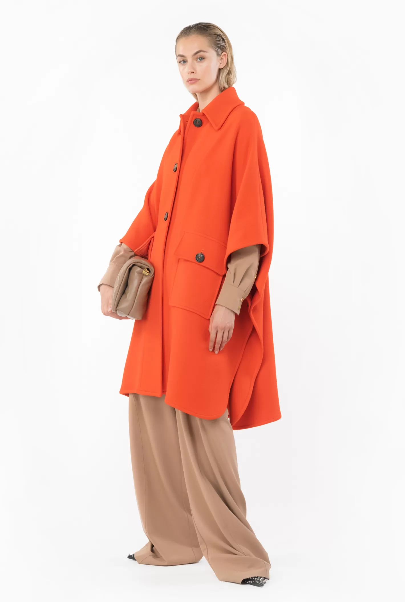 Pinko Mantella in panno ARANCIONE SURIMI New