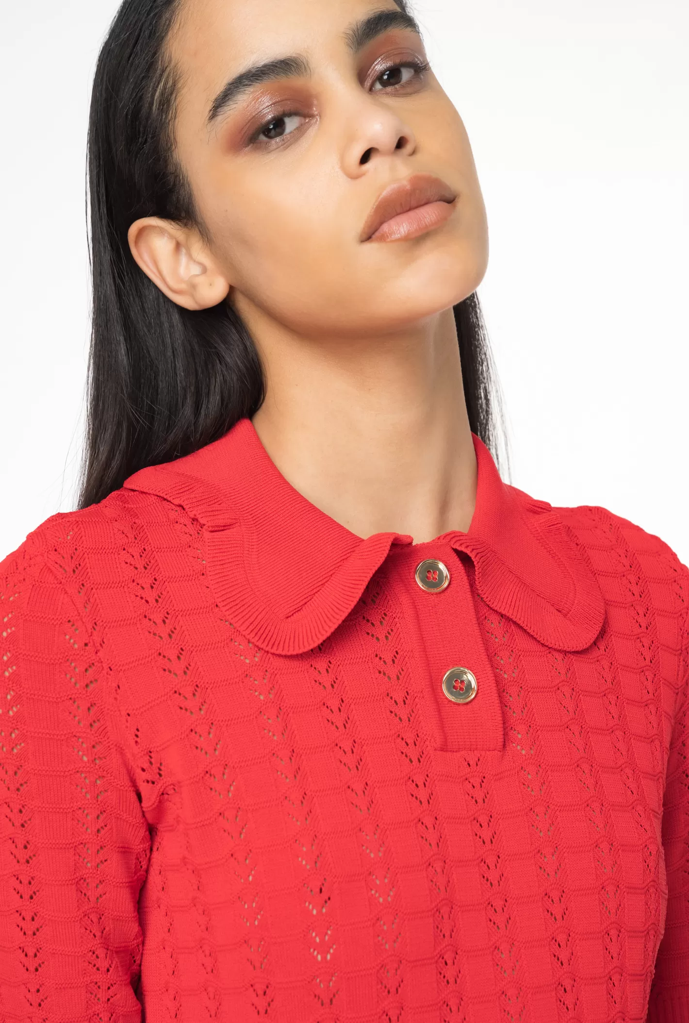 Pinko Mini abito in maglia punto ventaglio ROSSO FORMULA1 Hot